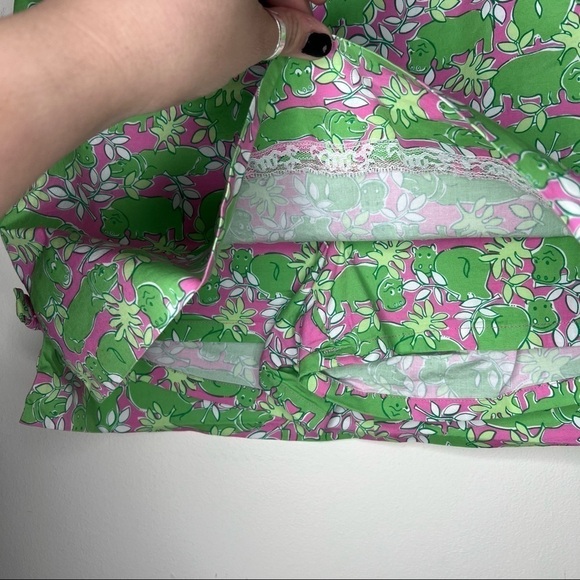 Lilly Pulitzer Happy Hippo Green Skort Size 4 - Picture 5 of 6